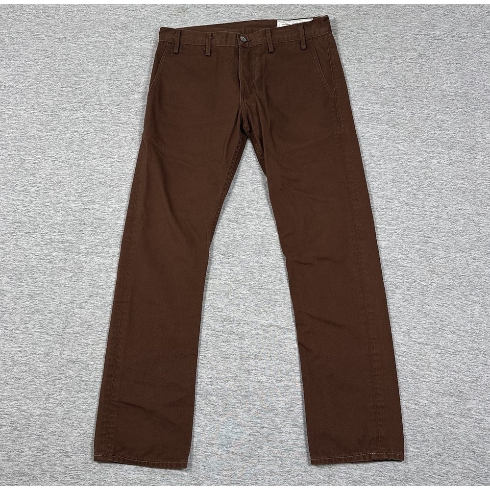Rogue Territory RGT Officer Trouser Pants Mens 30x30 Brown Slim Taper Twill
